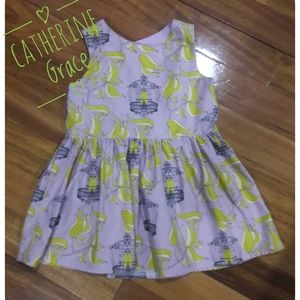 girl bird cage shirt, spring top, size 6